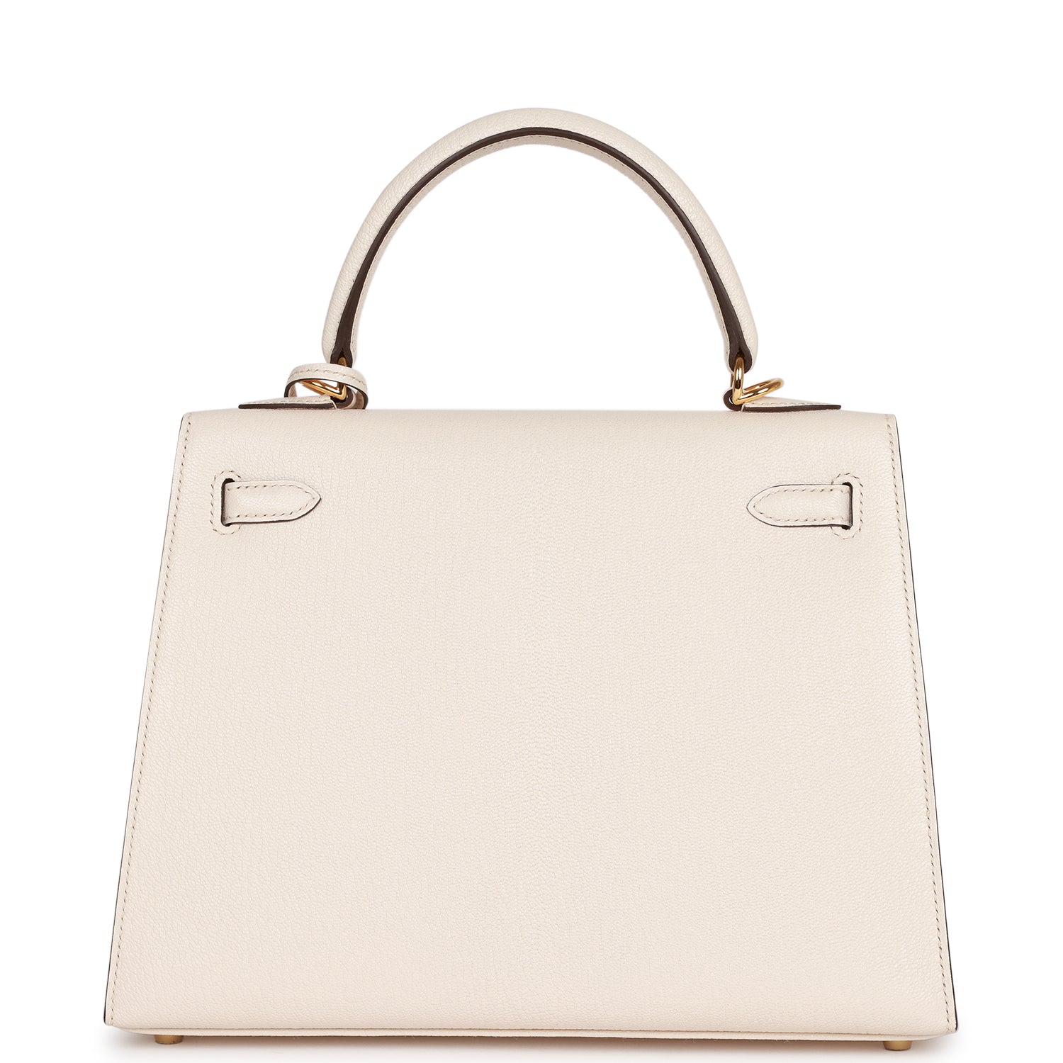 Hermes Horseshoe Stamp (HSS) Kelly Sellier 25 Nata Verso Chevre Gold Hardware
