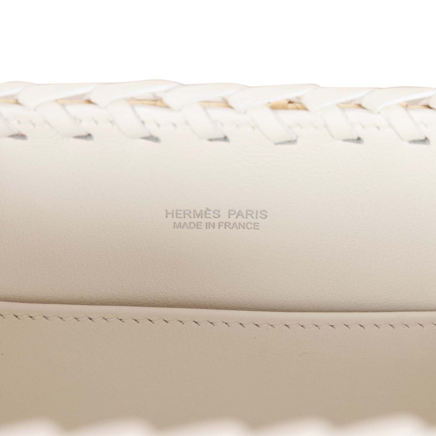 Hermes Mini Picnic Kelly 20 White Swift Palladium Hardware