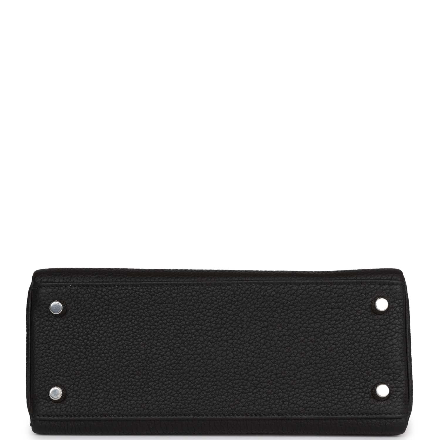 Hermes Kelly Retourne 25 Black Togo Palladium Hardware