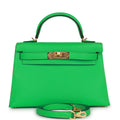 Hermes Kelly Sellier 20 Vert Comics Chevre Gold Hardware