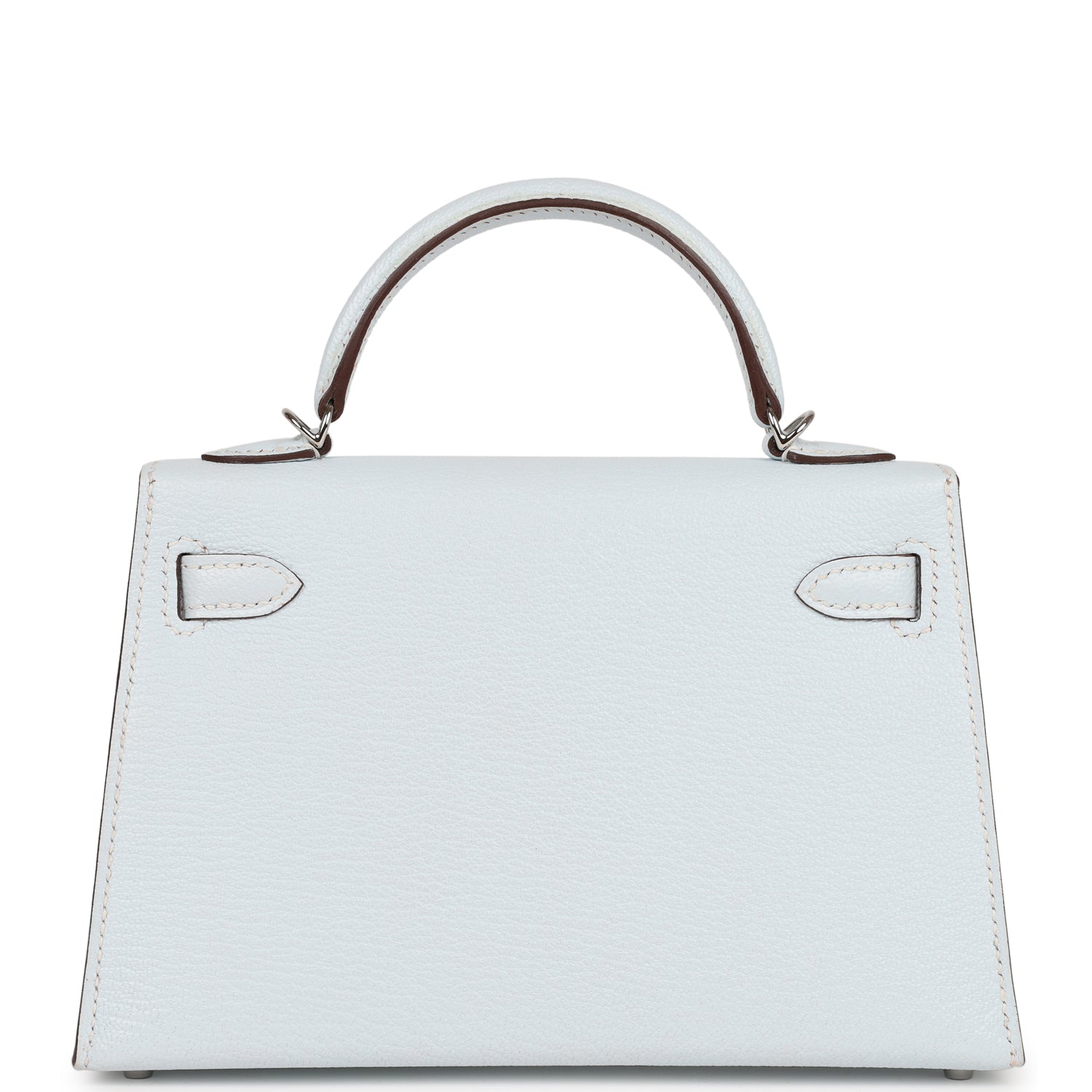 Pre-owned Hermes Kelly Sellier 20 Bleu Brume Chevre Palladium Hardware Payment 2