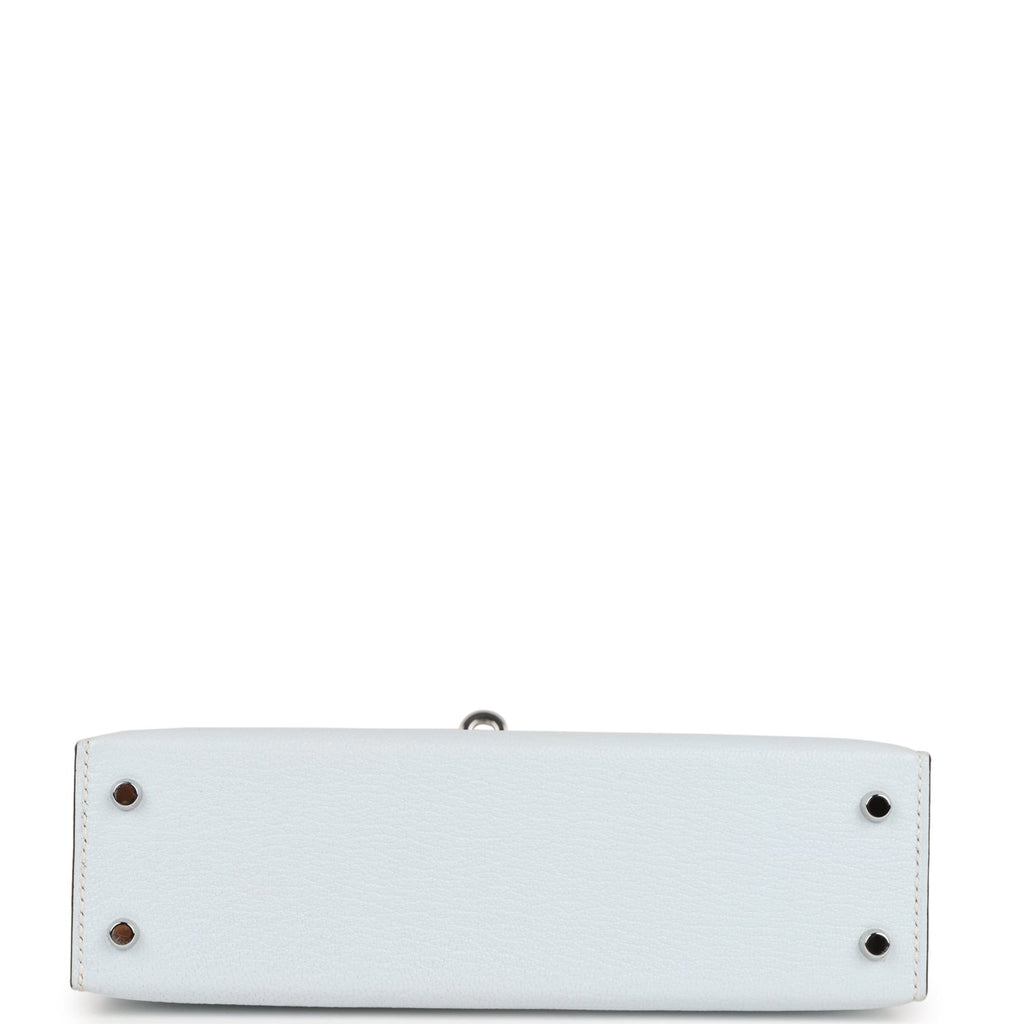 Pre-owned Hermes Kelly Sellier 20 Bleu Brume Chevre Palladium Hardware Payment 1