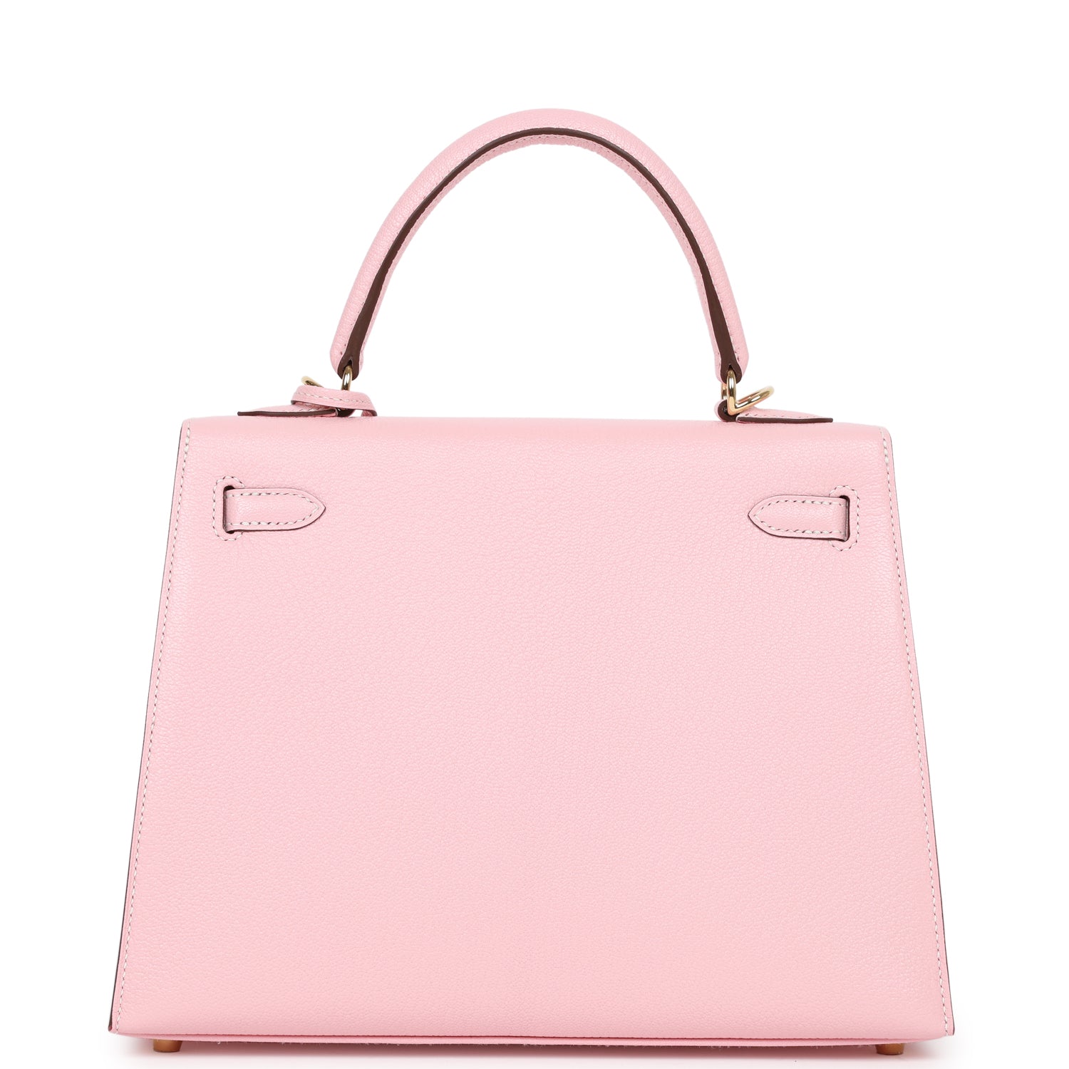 Hermes Special Order (HSS) Kelly Sellier 25 Rose Sakura Chevre Permabrass Hardware