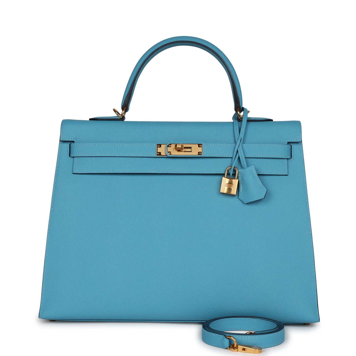 Hermes Kelly Sellier 35 Bleu du Nord Epsom Gold Hardware