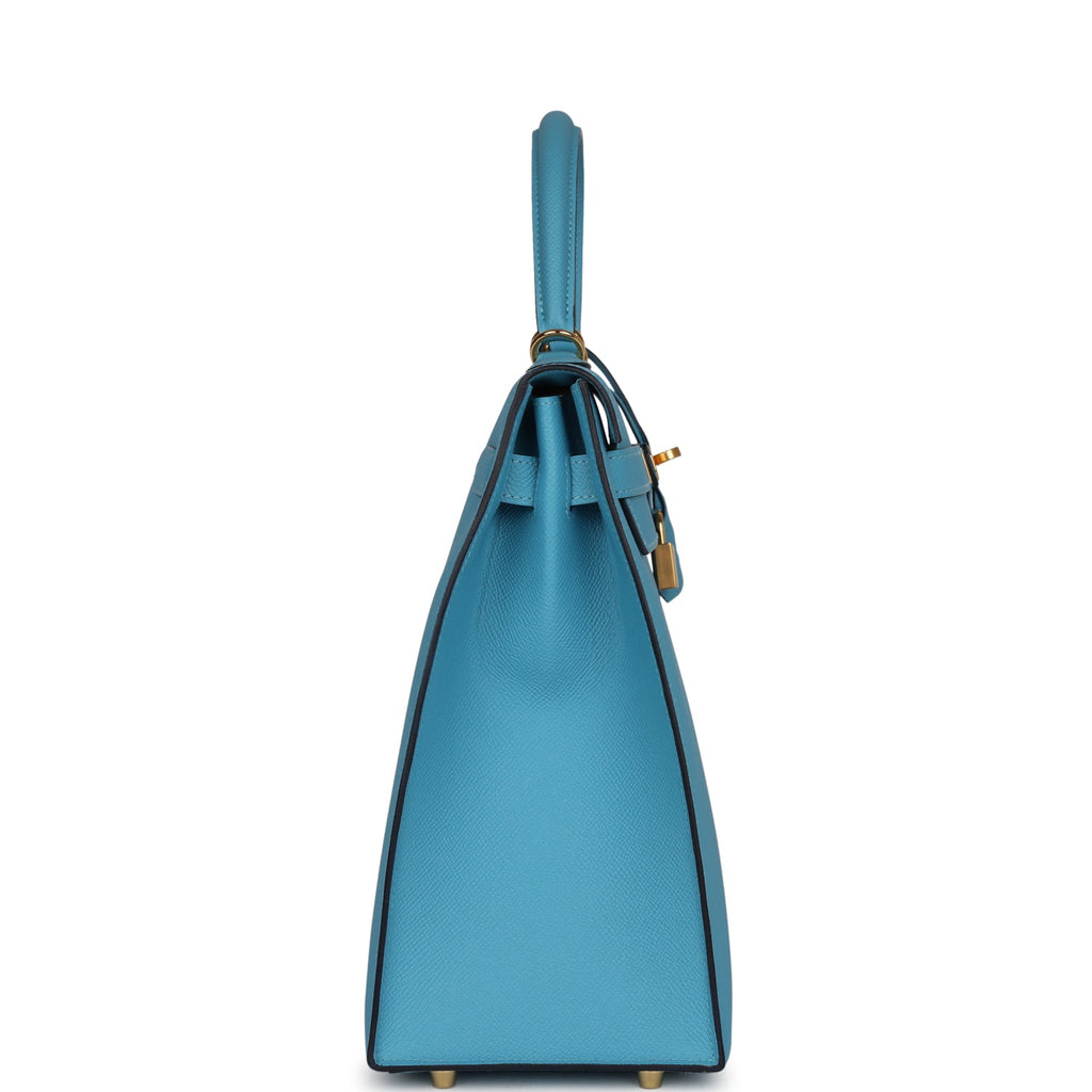 Hermes Kelly Sellier 35 Bleu du Nord Epsom Gold Hardware