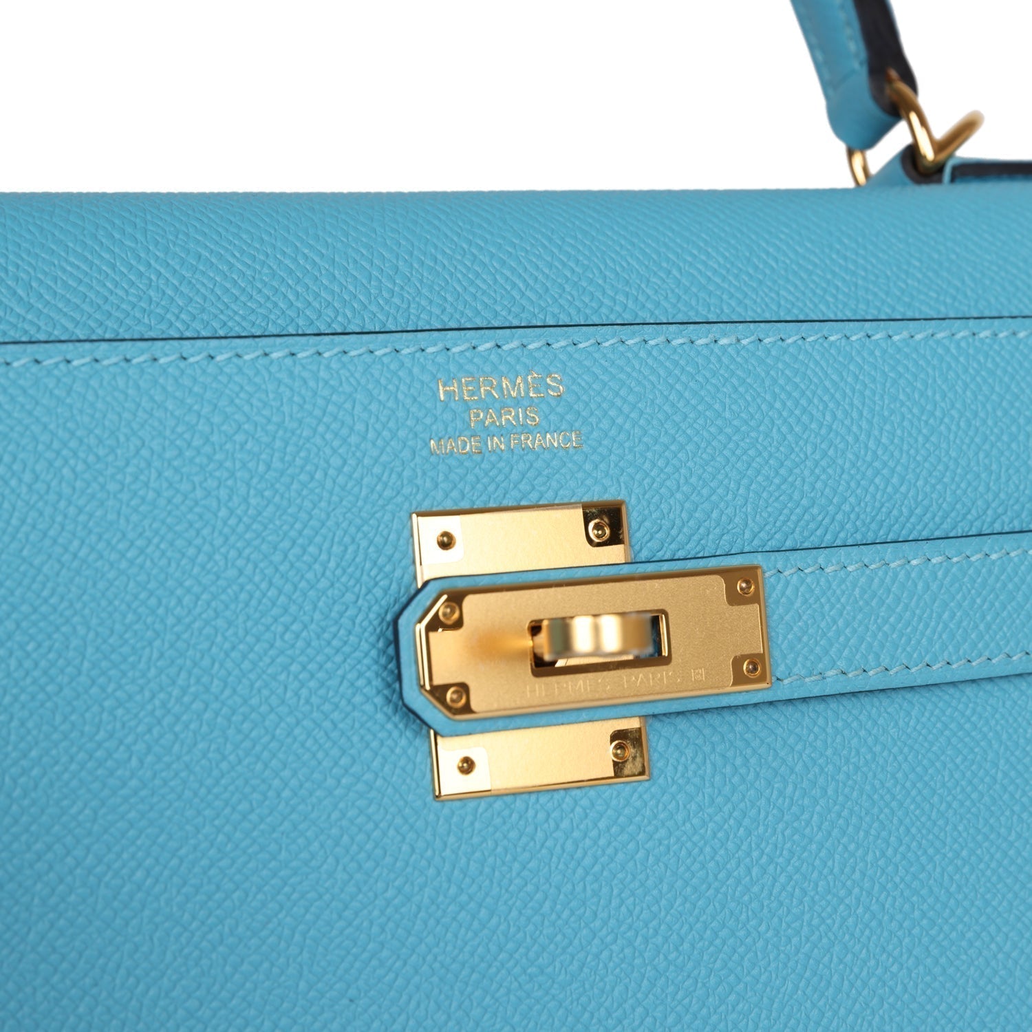 Hermes Kelly Sellier 35 Bleu du Nord Epsom Gold Hardware