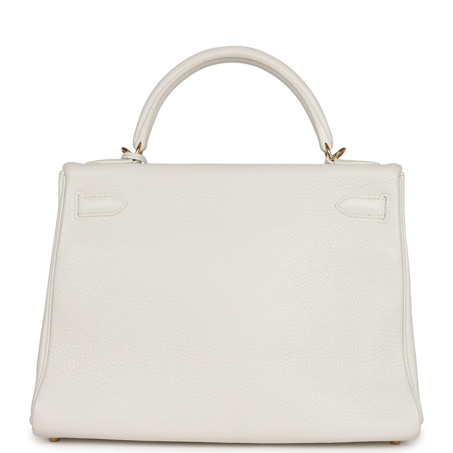 Hermes Kelly Retourne 32 White Clemence Gold Hardware