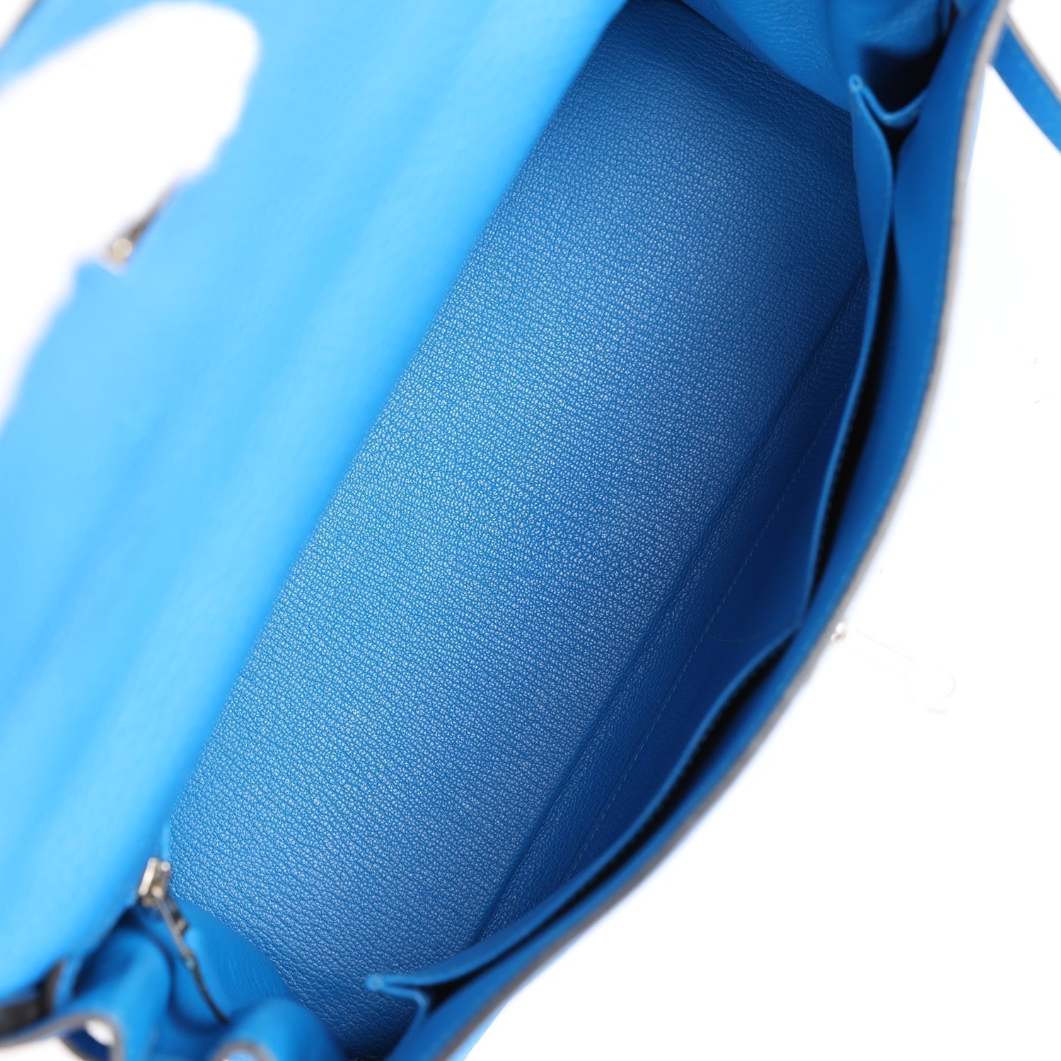 Hermes Kelly Retourne 32 Bleu Hydra Togo Palladium Hardware