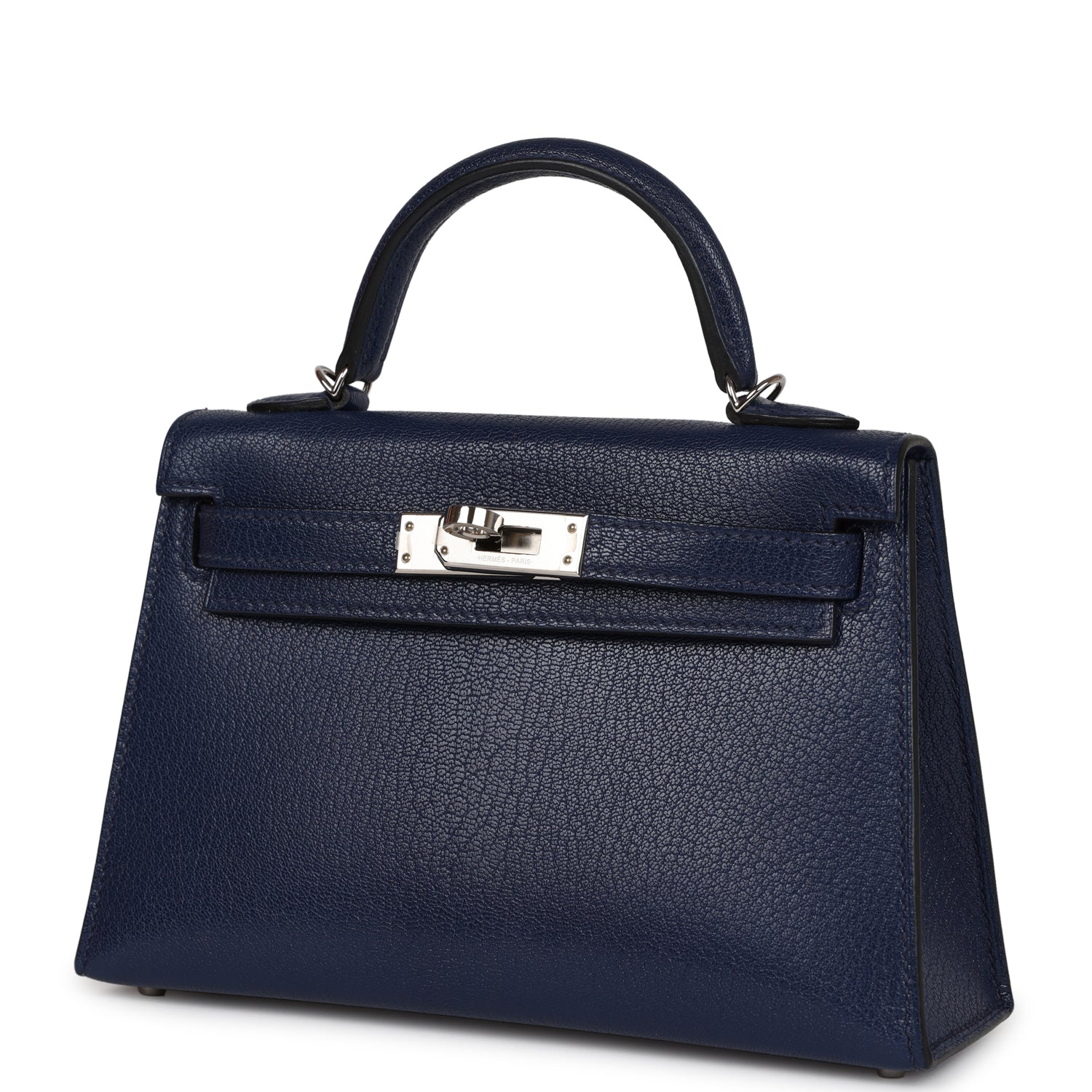 Hermes Kelly Sellier 20 Bleu Saphir Chevre Palladium Hardware