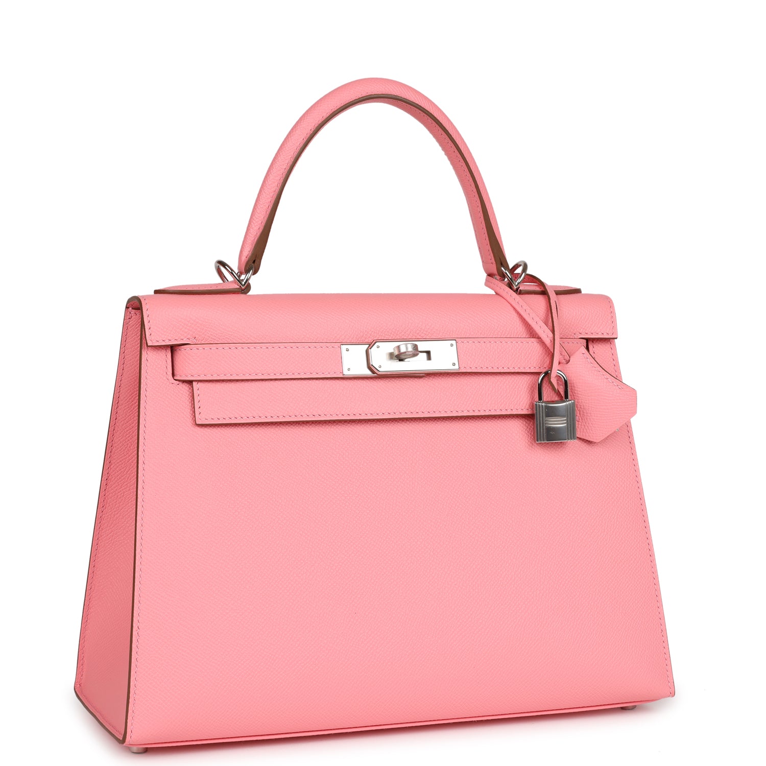Hermes Kelly Sellier 28 Rose Confetti Epsom Palladium Hardware
