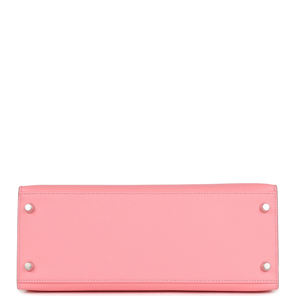 Hermes Kelly Sellier 28 Rose Confetti Epsom Palladium Hardware