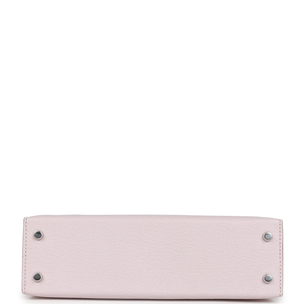 Hermes Kelly Sellier 20 Mauve Pale Chevre Palladium Hardware