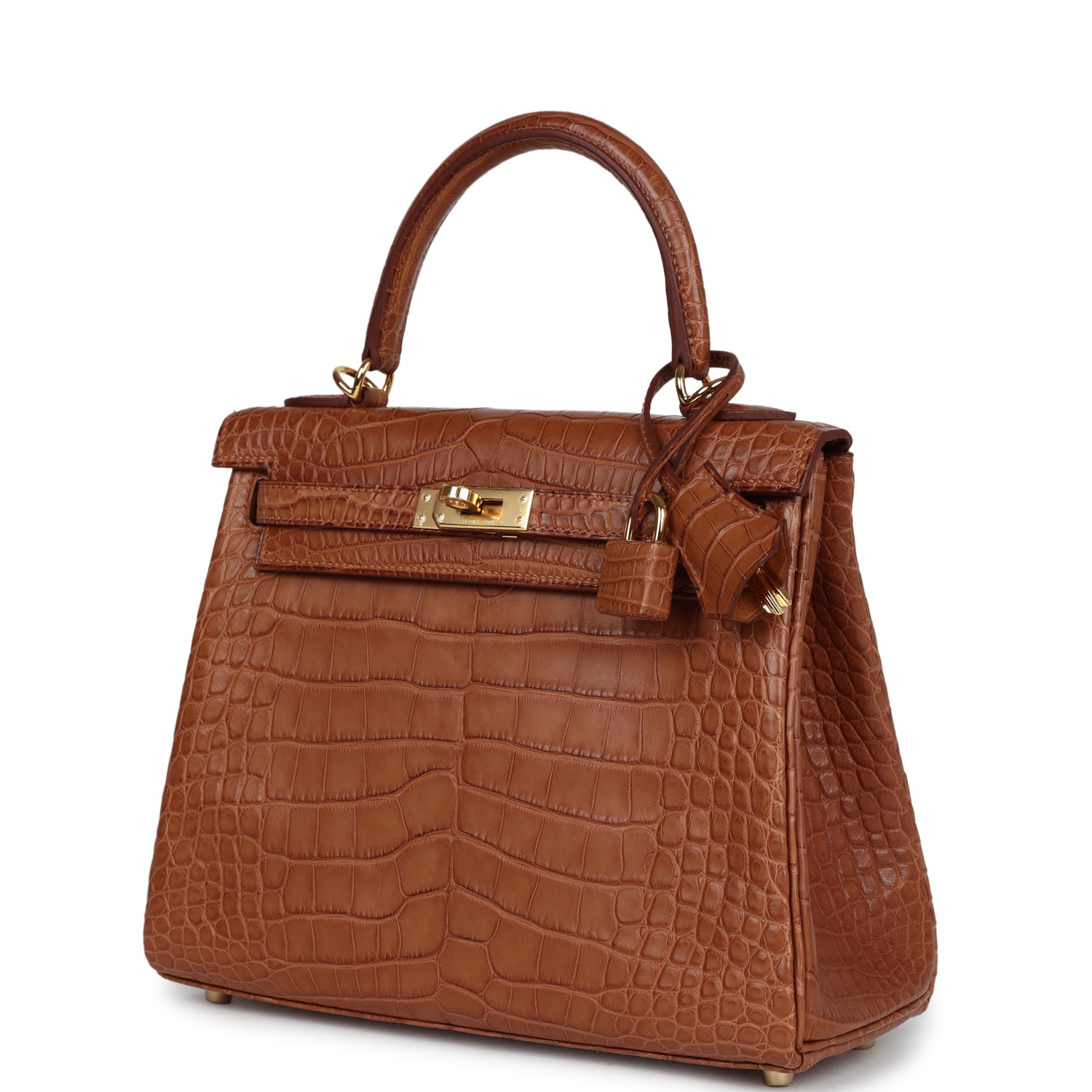 Hermes Kelly Retourne 25 Gold Matte Alligator Gold Hardware