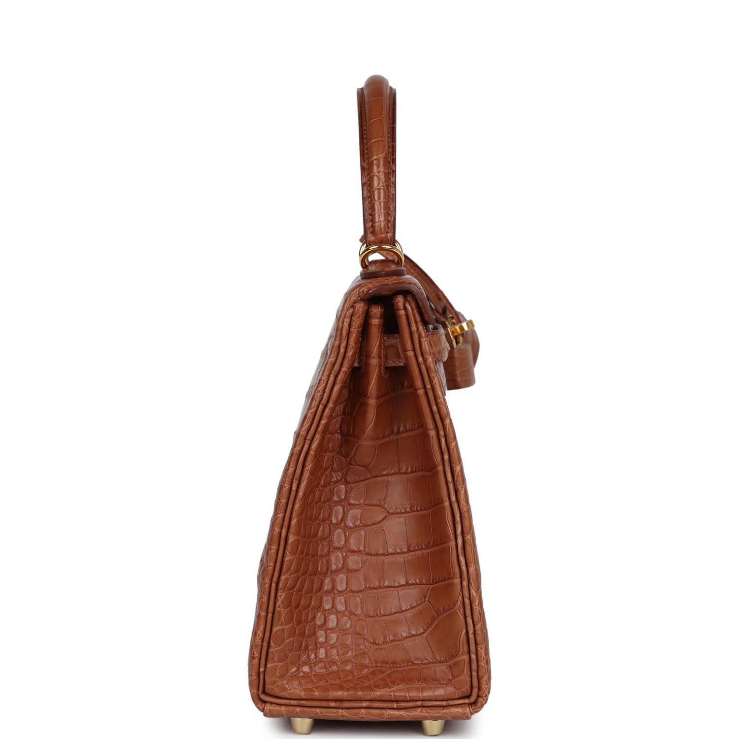 Hermes Kelly Retourne 25 Gold Matte Alligator Gold Hardware