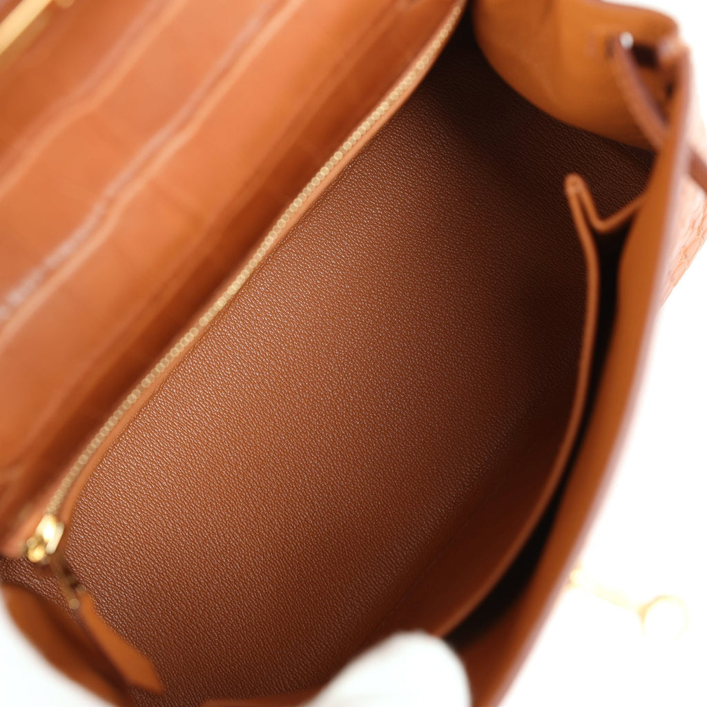 Hermes Kelly Retourne 25 Gold Matte Alligator Gold Hardware