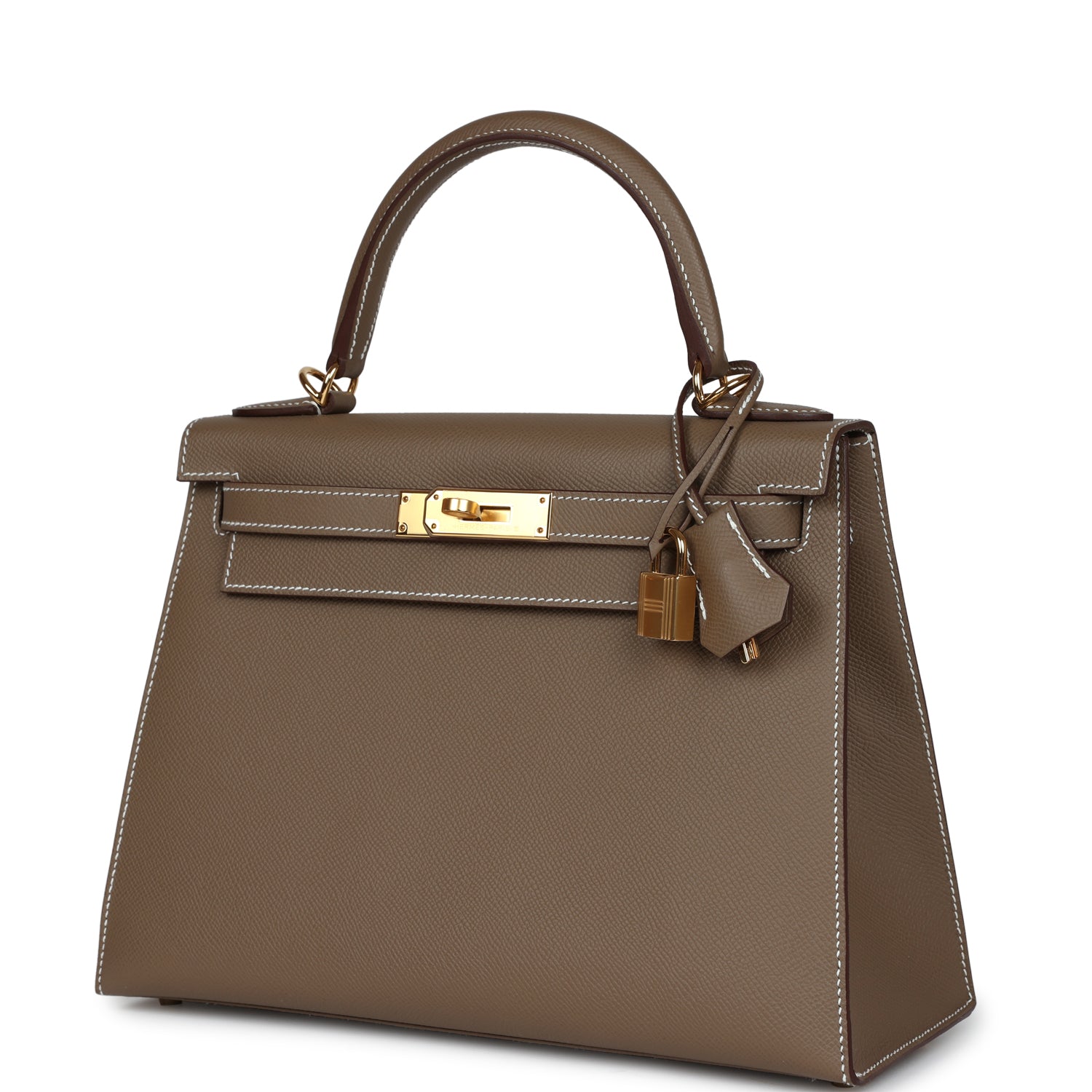 Hermes Kelly Sellier 28 Etoupe Epsom Gold Hardware