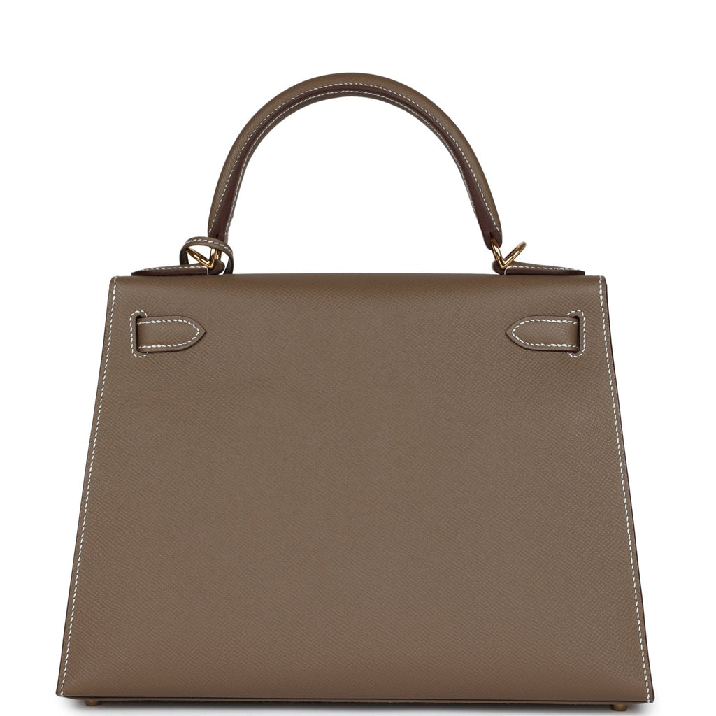 Hermes Kelly Sellier 28 Etoupe Epsom Gold Hardware