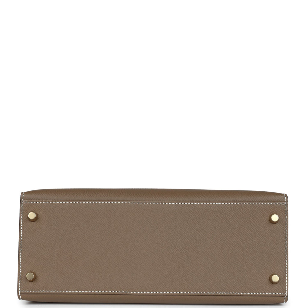 Hermes Kelly Sellier 28 Etoupe Epsom Gold Hardware