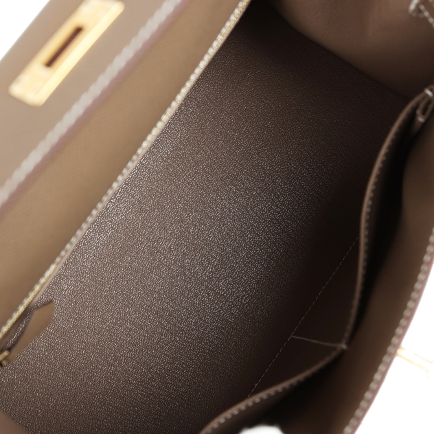 Hermes Kelly Sellier 28 Etoupe Epsom Gold Hardware