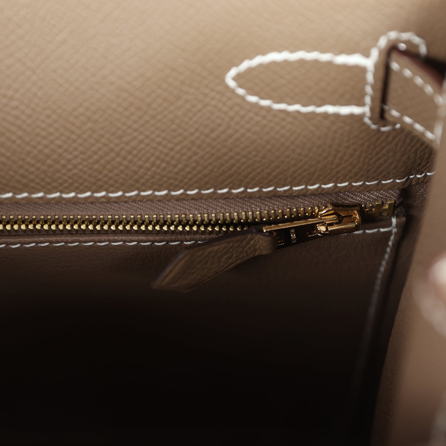 Hermes Kelly Sellier 28 Etoupe Epsom Gold Hardware