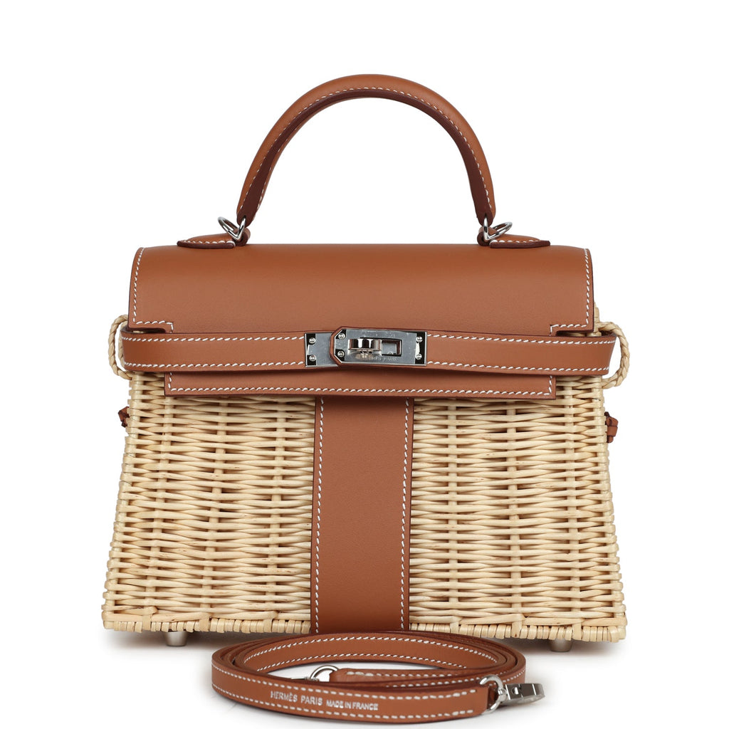 Hermes Mini Picnic Kelly 20 Gold Swift Palladium Hardware