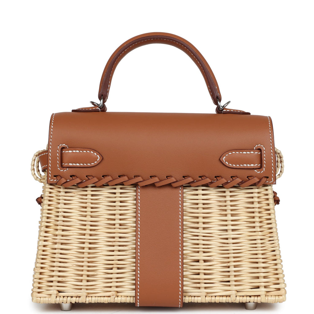 Hermes Mini Picnic Kelly 20 Gold Swift Palladium Hardware