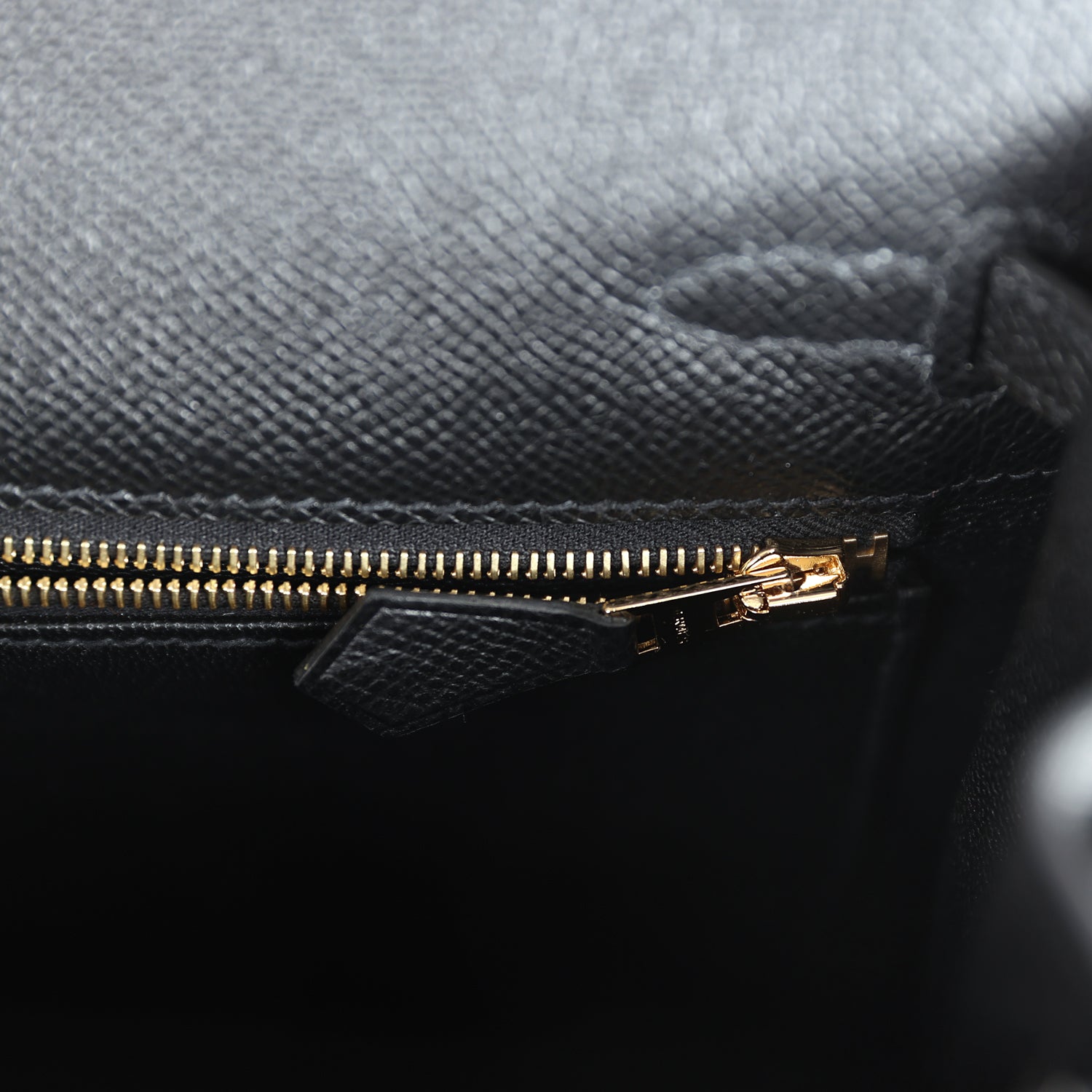 Hermes Kelly Sellier 25 Black Epsom Gold Hardware