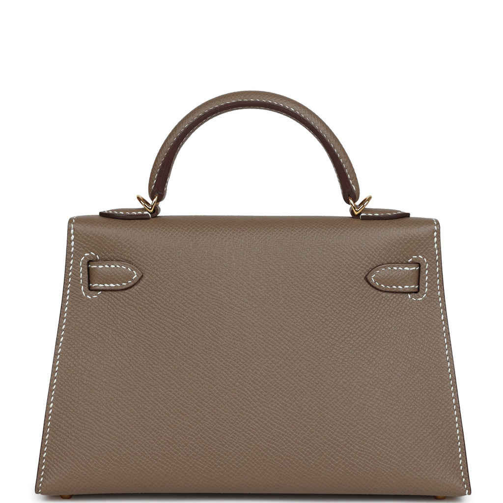 Hermes Kelly Sellier 20 Etoupe Epsom Gold Hardware