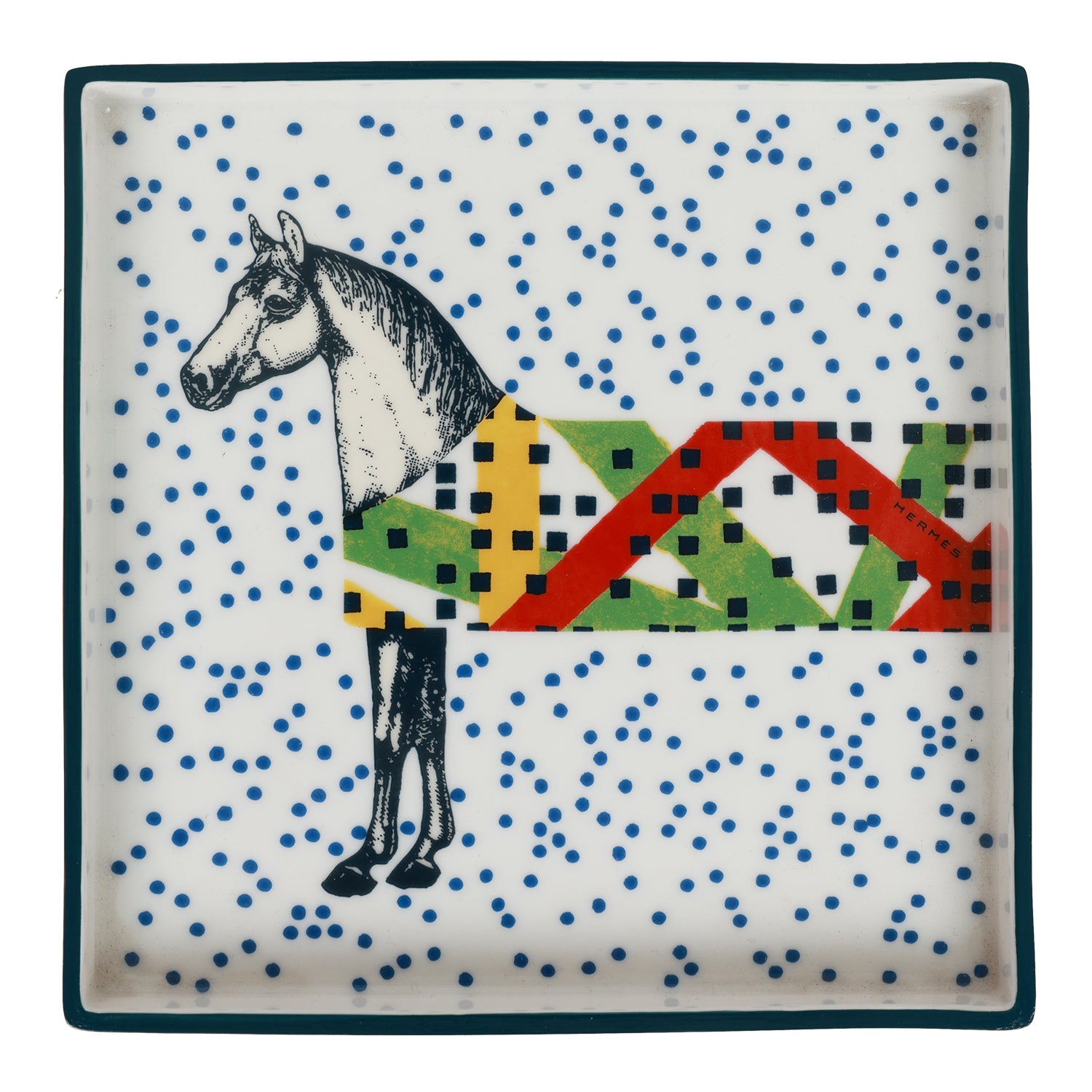 Hermes "Hippomobile" Porcelain Tray