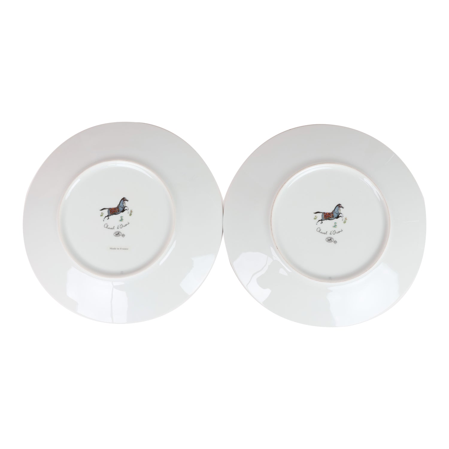 Hermes "Cheval D'Orient" Porcelain Desert Plate Set