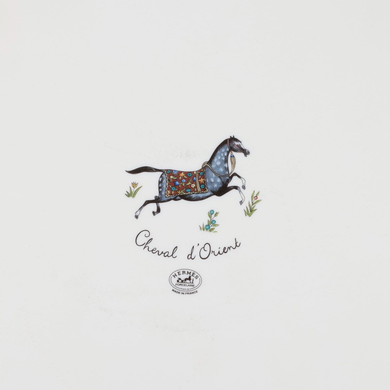 Hermes "Cheval D'Orient" Porcelain Tart Platter