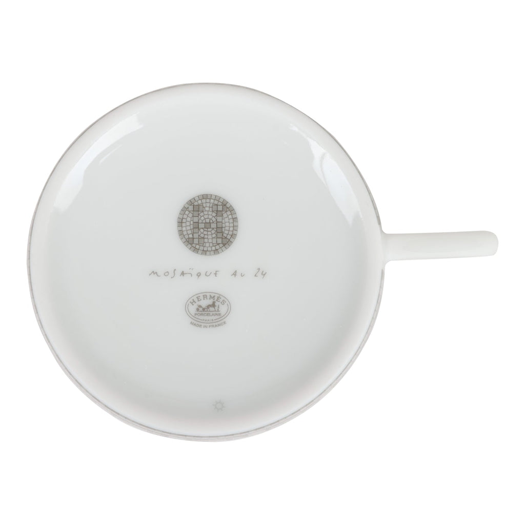Hermes "Mosaique Au 24" Porcelain Tea Cup and Saucer Set