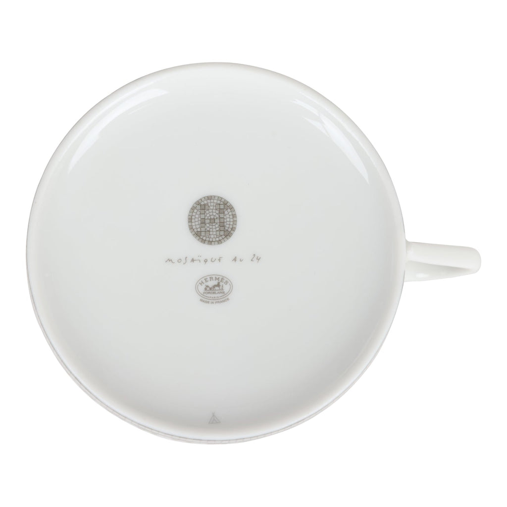 Hermes "Mosaique Au 24" Porcelain Breakfast Cup and Saucer Set