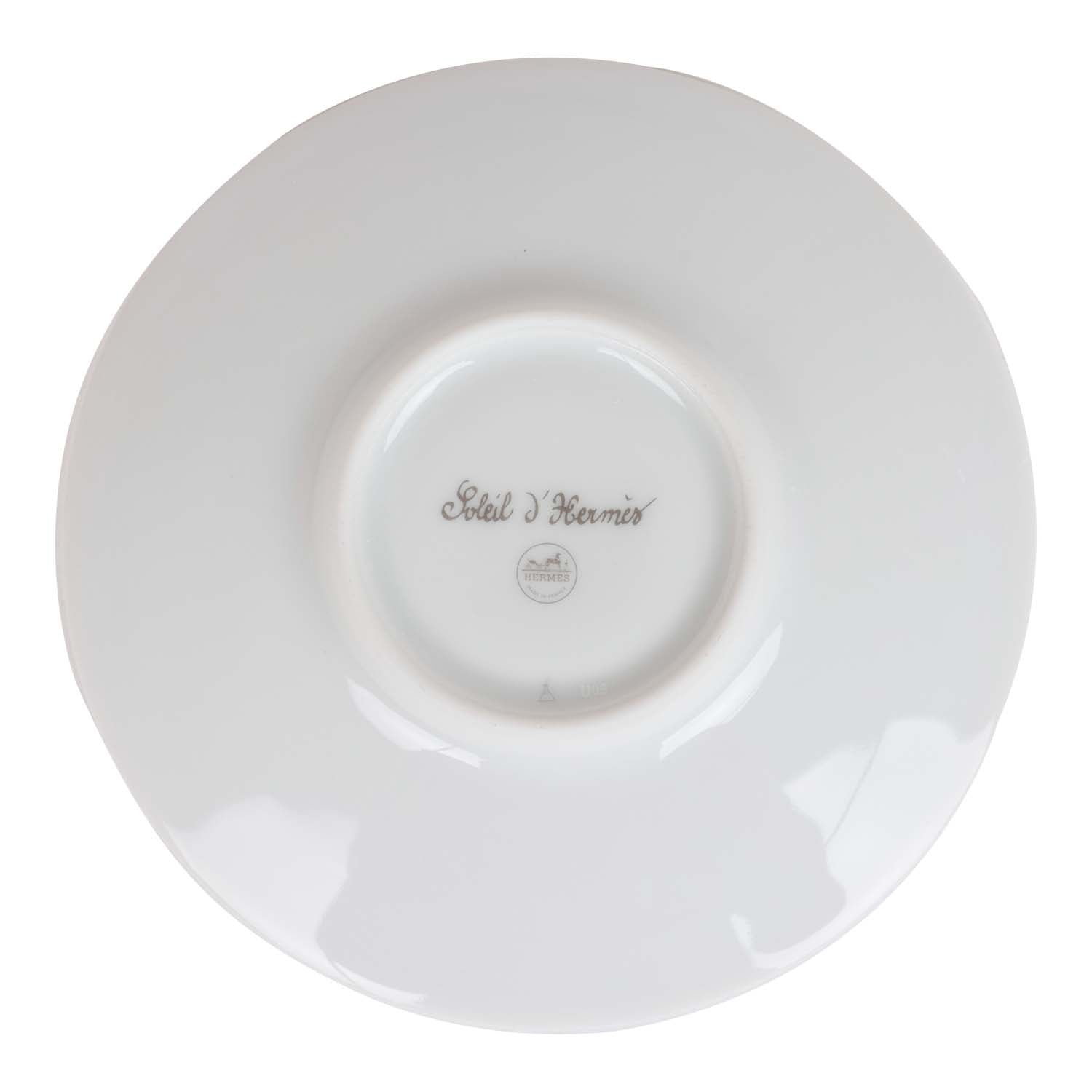 Hermes "Soleil D'Hermes" Coffee Cup and Saucer Set