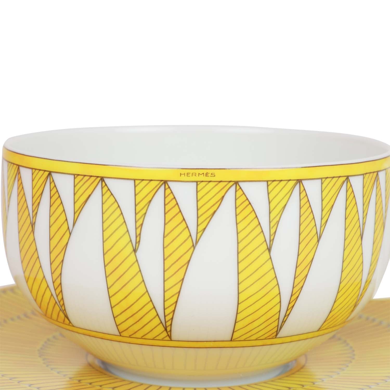 Hermes "Soleil D'Hermes" Breakfast Cup and Saucer Set