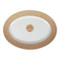 Hermes "Mosaique Au 24" Gold Porcelain Oval Large Platter