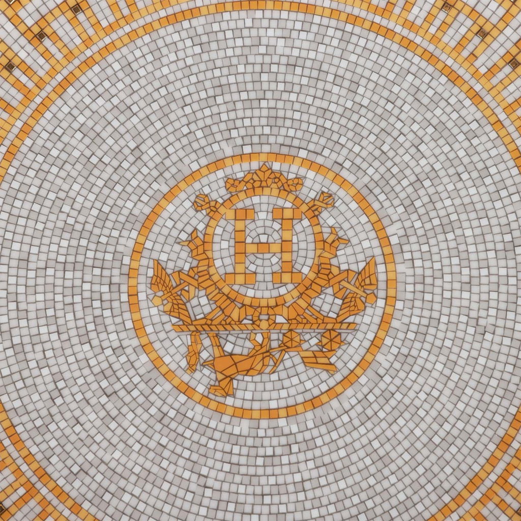 Hermes "Mosaique Au 24" Gold Dessert Plate Set