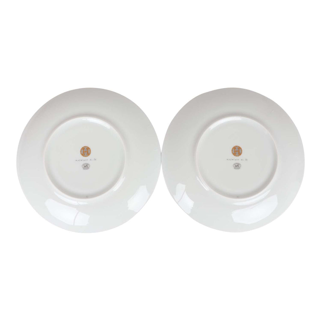 Hermes "Mosaique Au 24" Gold Dessert Plate Set