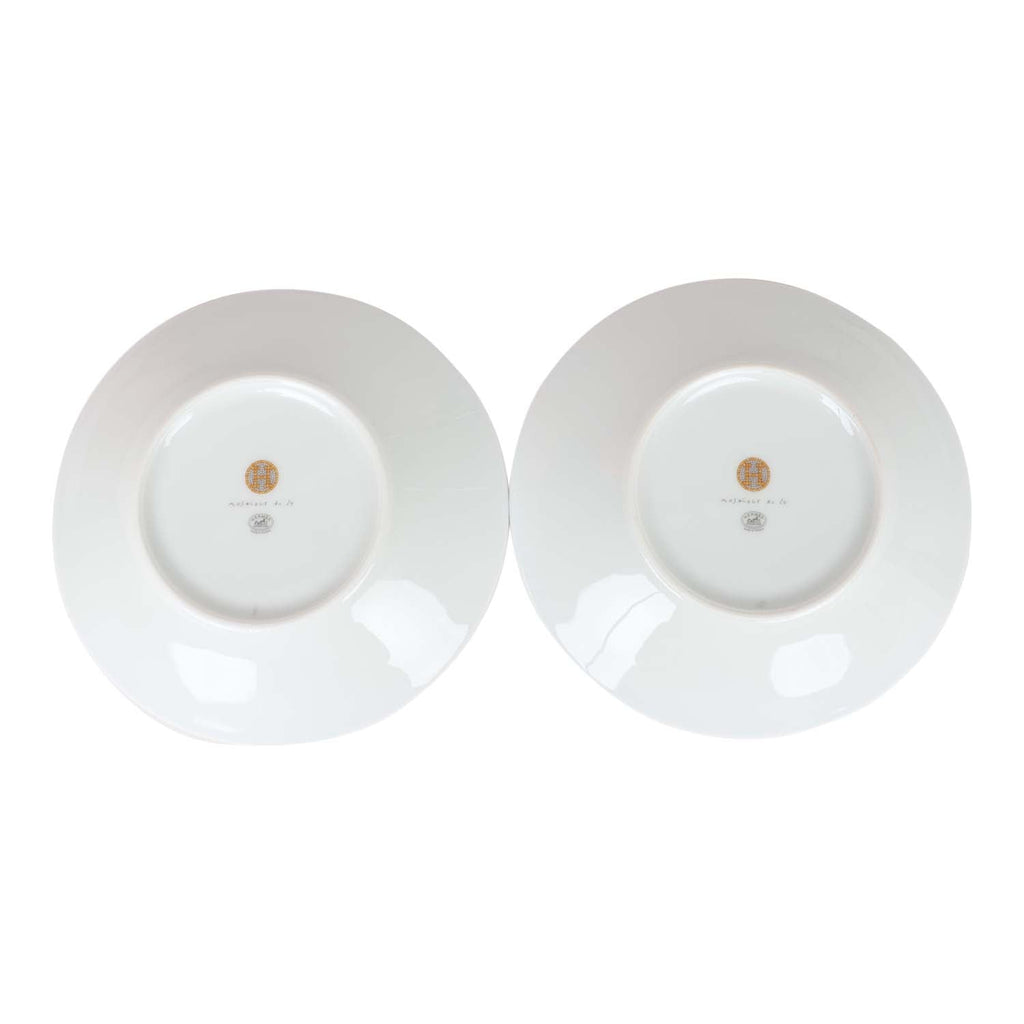 Hermes "Mosaique Au 24" Gold Porcelain Tea Cup And Saucer Set