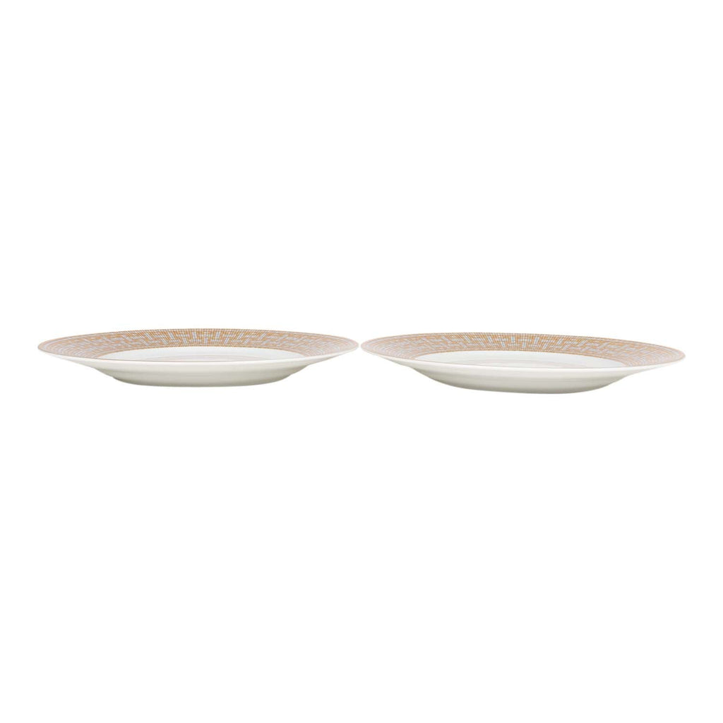 Hermes "Mosaique Au 24" Gold Dinner Plate Set
