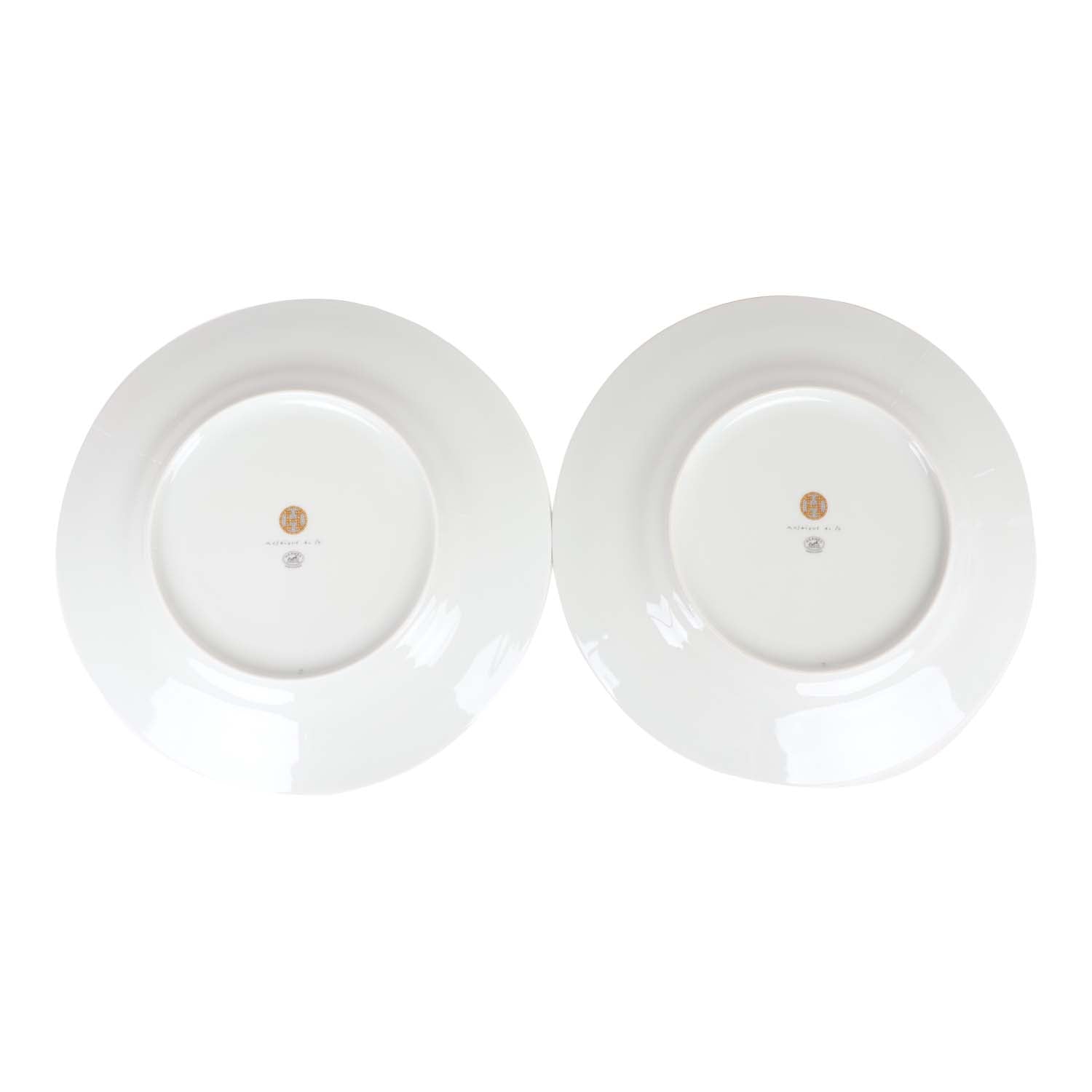 Hermes "Mosaique Au 24" Gold Dinner Plate Set