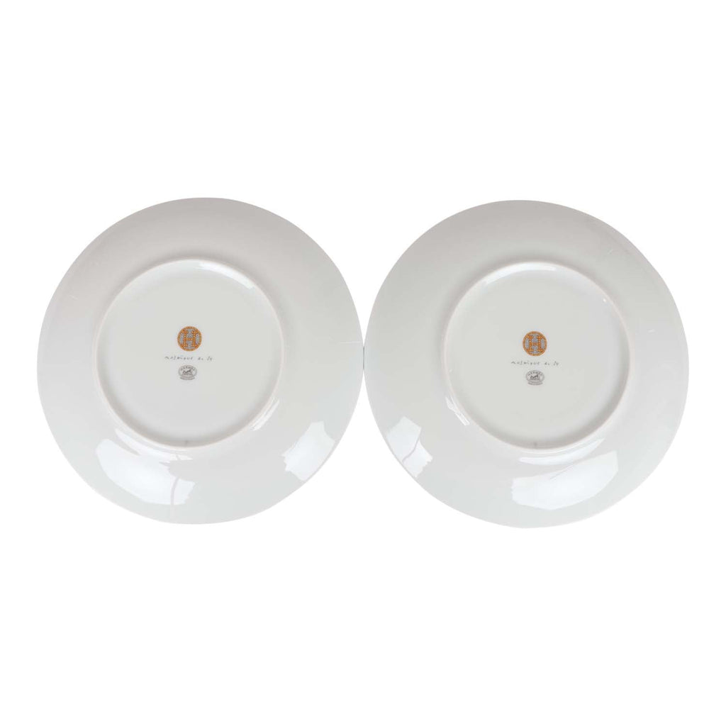 Hermes "Mosaique Au 24" Gold Dessert Plate Set