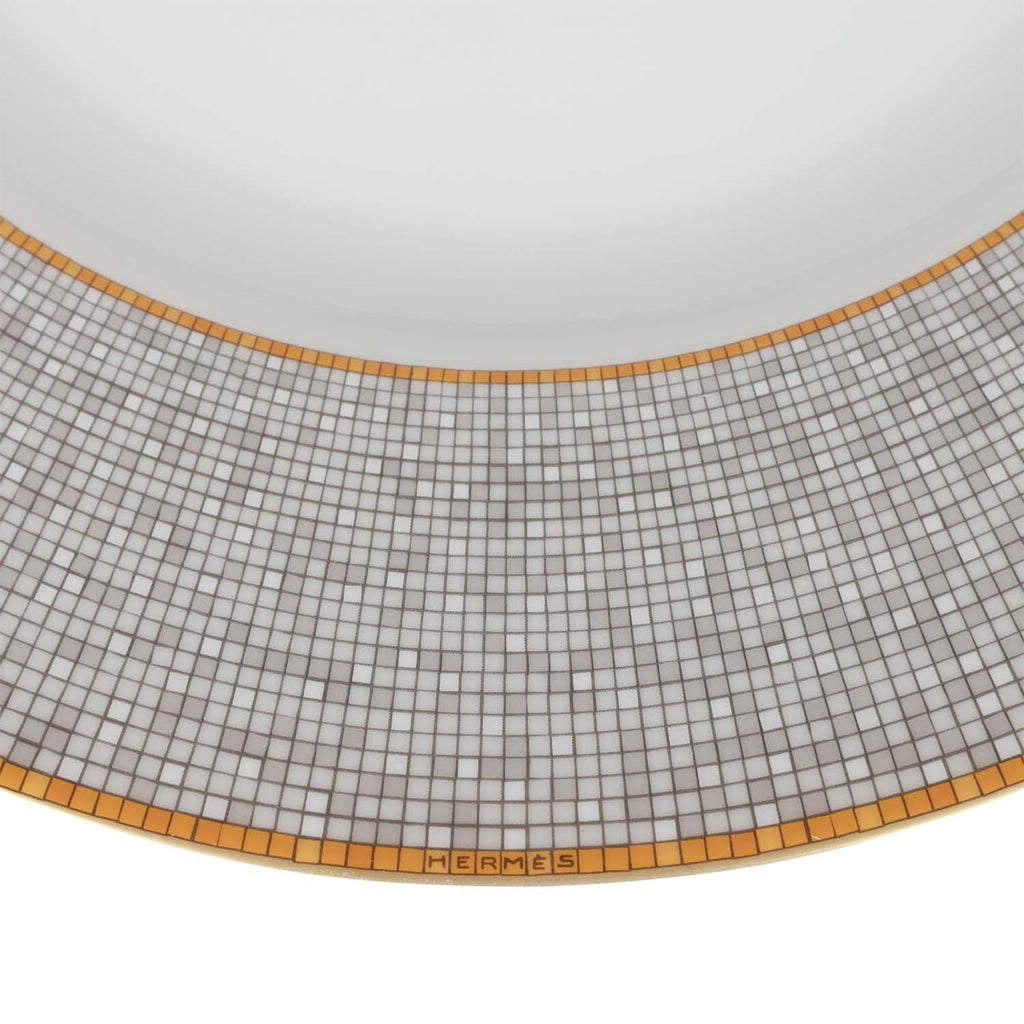 Hermes "Mosaique Au 24" Gold Porcelain Presentation Plate Set