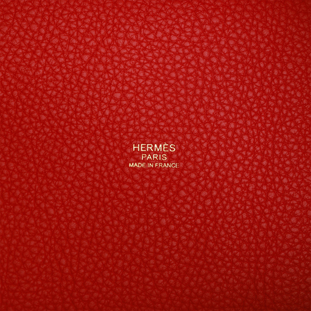 Hermes Picotin Lock 18 Vermillion Clemence Gold Hardware