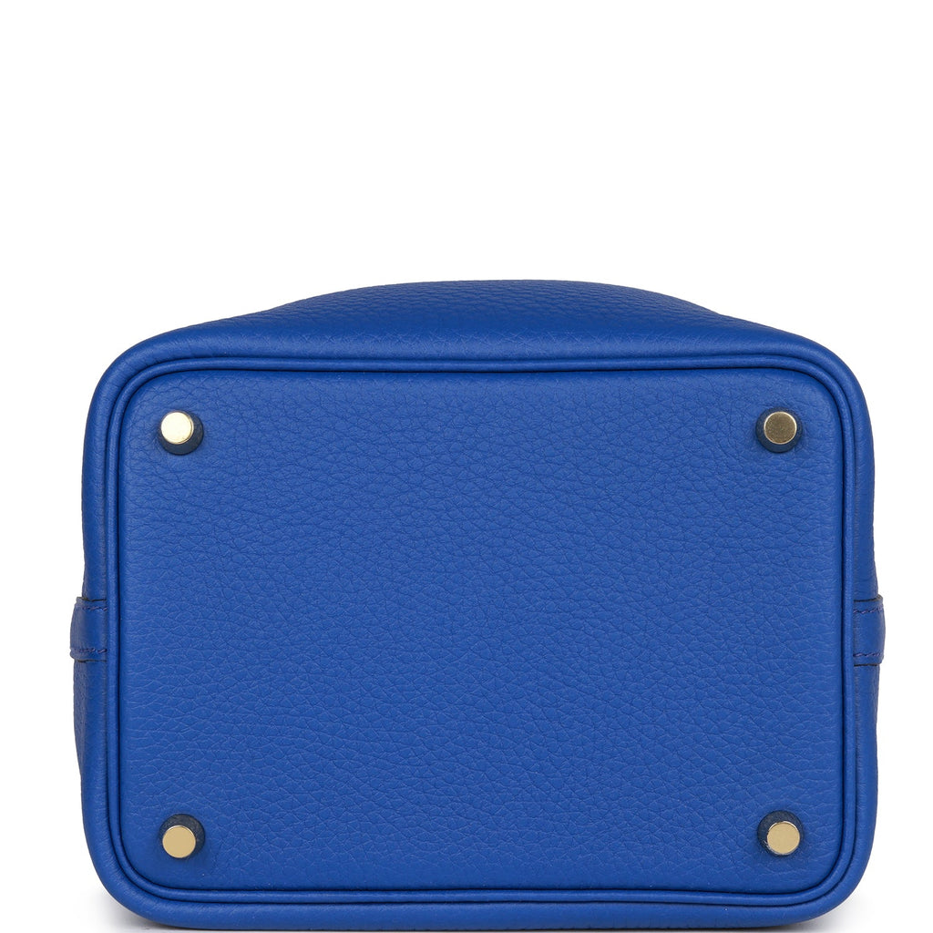 Hermes Picotin Lock 18 Bleu Royal Clemence Gold Hardware