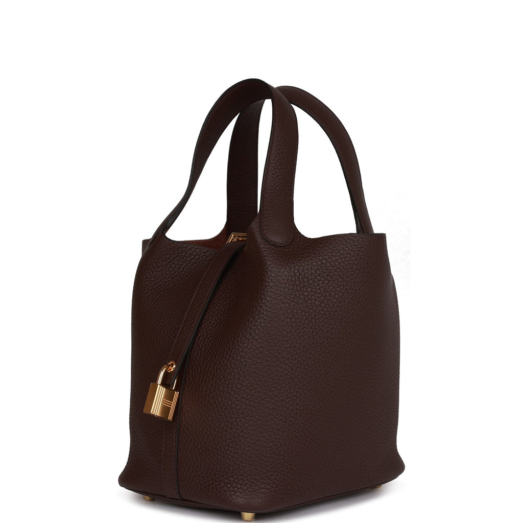 Hermes Picotin Lock 18 Rouge Sellier Clemence Gold Hardware