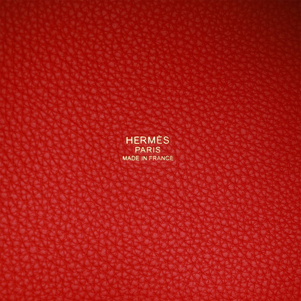 Hermes Picotin Lock 18 Vermillion Clemence Gold Hardware
