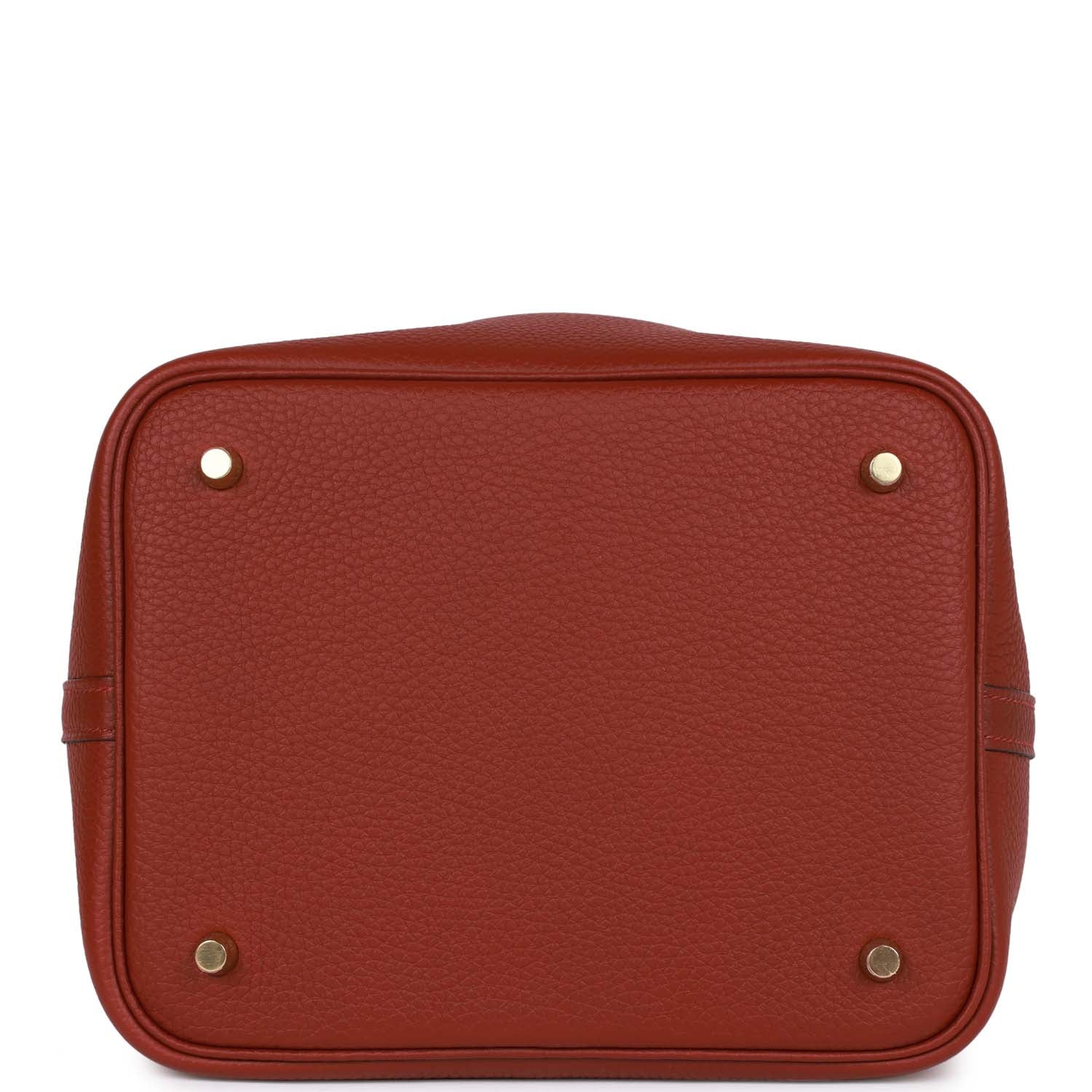 Hermes Picotin Lock 22 Rouge H Clemence Gold Hardware