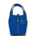 Hermes Picotin Cargo 18 Bleu France Swift and Toile Canvas Palladium Hardware