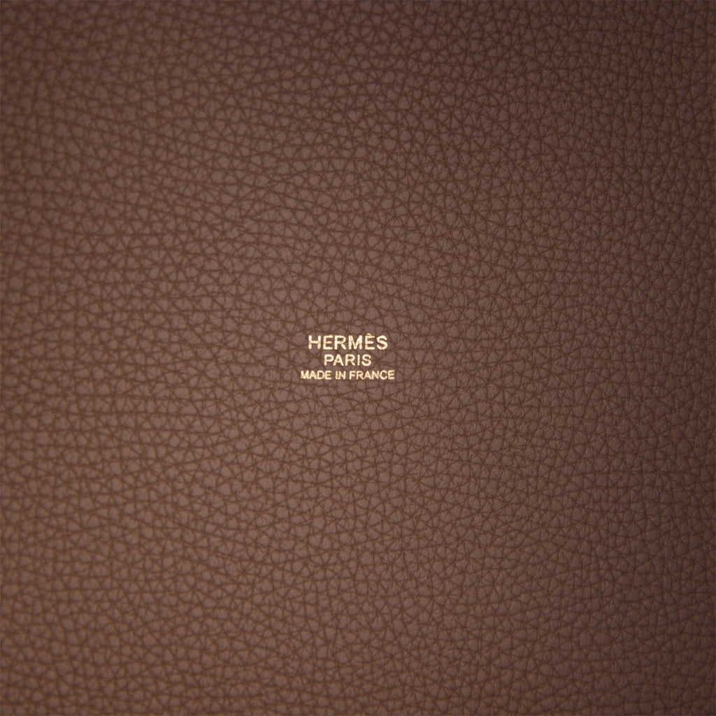 Hermes Picotin Lock 22 Etoupe Clemence Gold Hardware